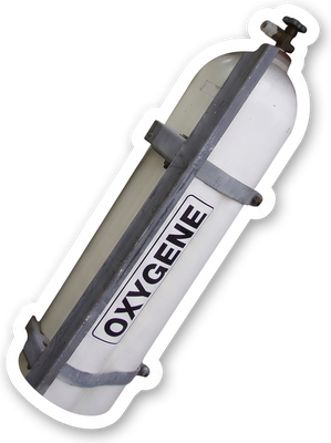 Sticker d'une bouteille d'oxygène